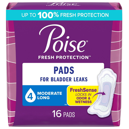 Poise Fresh Protection toallas moderadas ultra largas 16 unidades