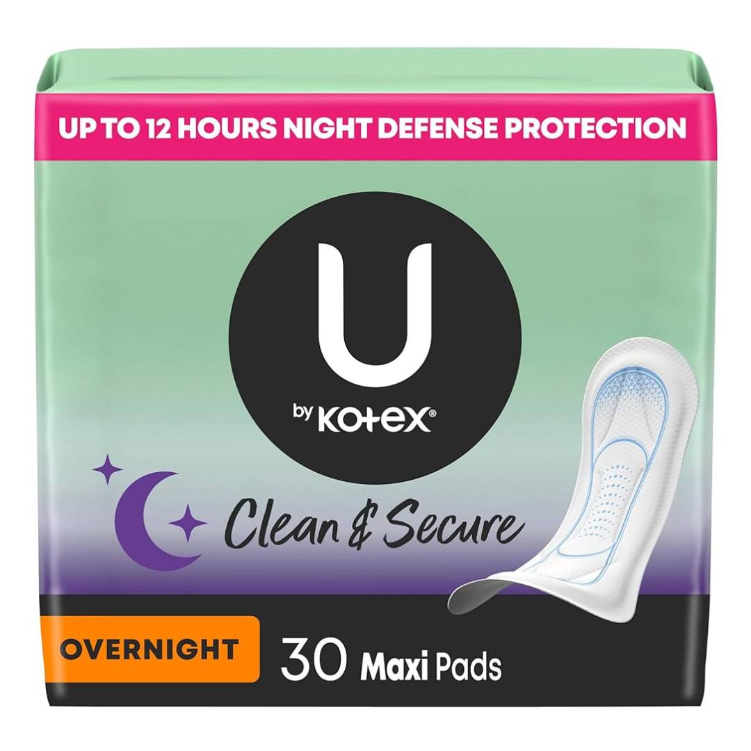 Toallas femeninas KOTEX Overnight sin alas 30 unidades