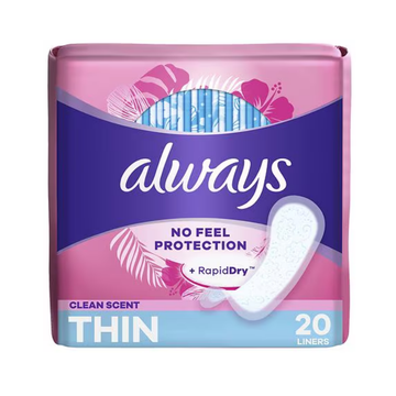 Always Thin Active Dailies Fresh Scented Wrapped Liners (20.00 ct)