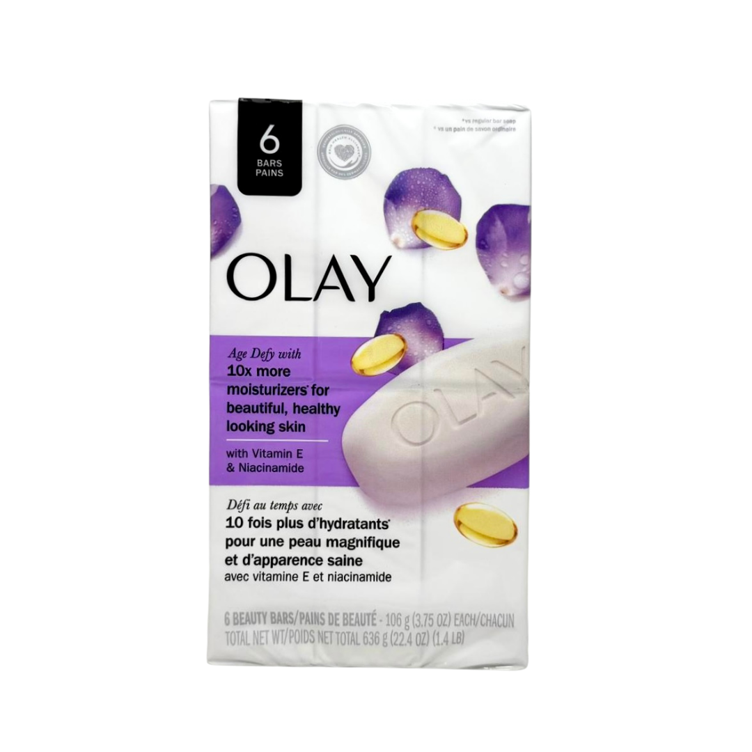 Olay jabón barra Age Defy vitamina E niacinamida 6 unidades