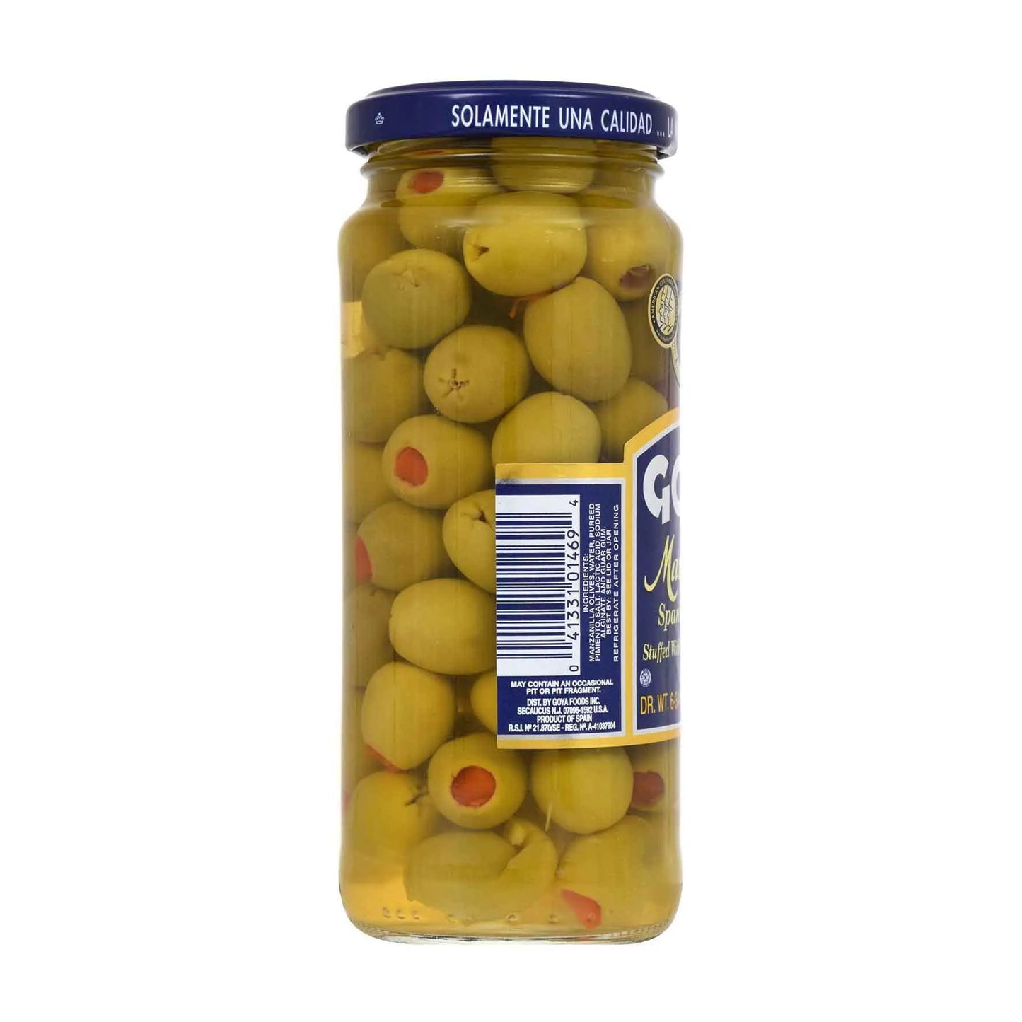 Aceitunas Manzanilla Goya Rellenas con Pimiento, 6.75 oz