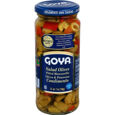 Aceitunas para Ensalada con Pimientos Goya , 7 oz