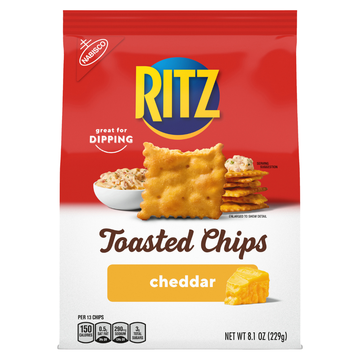 Ritz chips tostados sabor cheddar bolsa 8.1oz