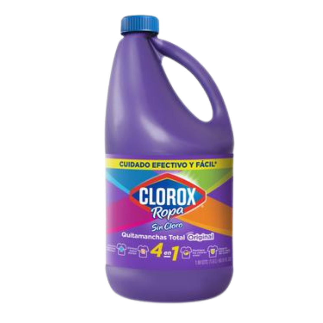 Clorox Ropa sin cloro para ropa de color, elimina manchas y protege tejidos.