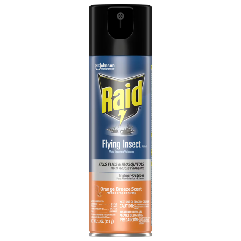 Raid Flying Insect Killer Orange Breeze Scent (11oz)