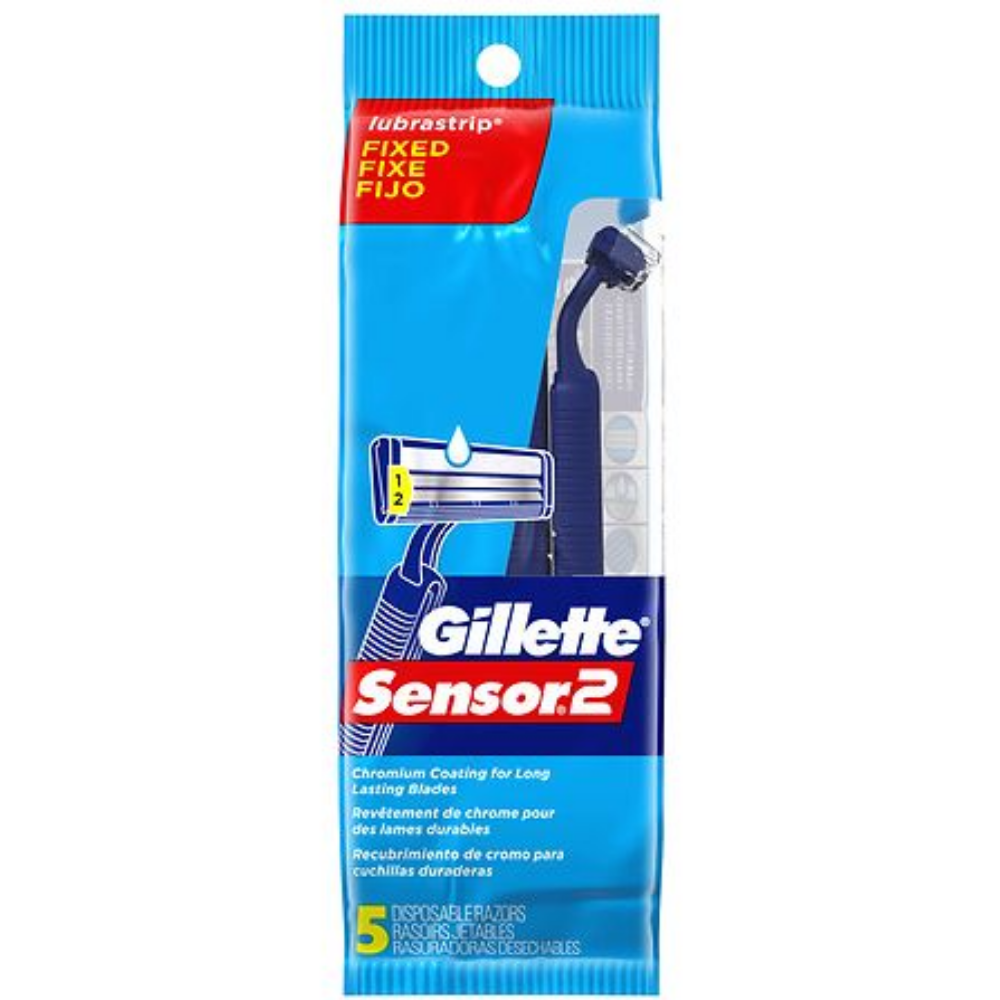 Gillette Sensor 2 Disposable Razors (5 ct) | Farmacias Savia