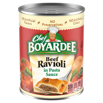 Chef Boyardee Beef Ravioli Tomato Meat Sauce 15oz pasta carne