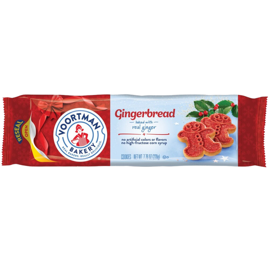 Voortman galletas de jengibre, paquete 7.76oz.