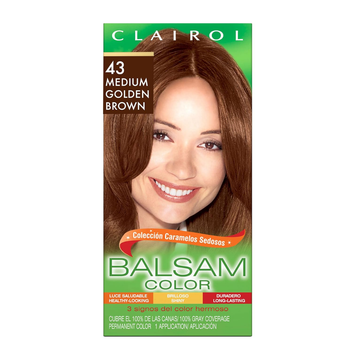 Clairol Balsam #43 Medium Golden Brown tinte cabello dorado