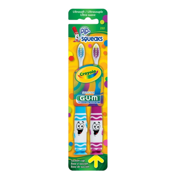 Cepillos dentales GUM Crayola Twin Pack para niños