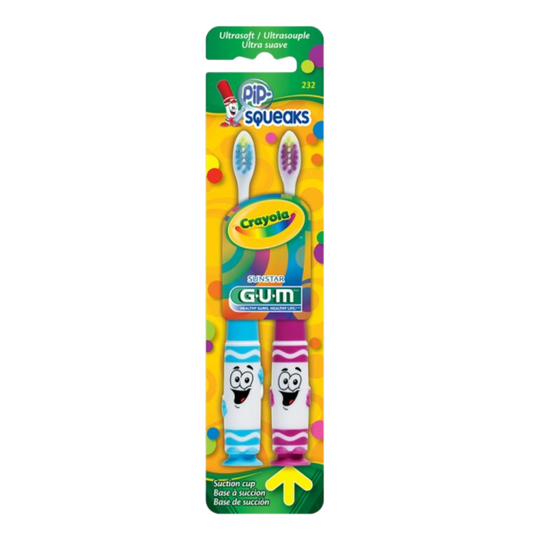 Cepillos dentales GUM Crayola Twin Pack para niños