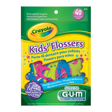 Hilos dentales GUM Crayola Flossers 40 unidades