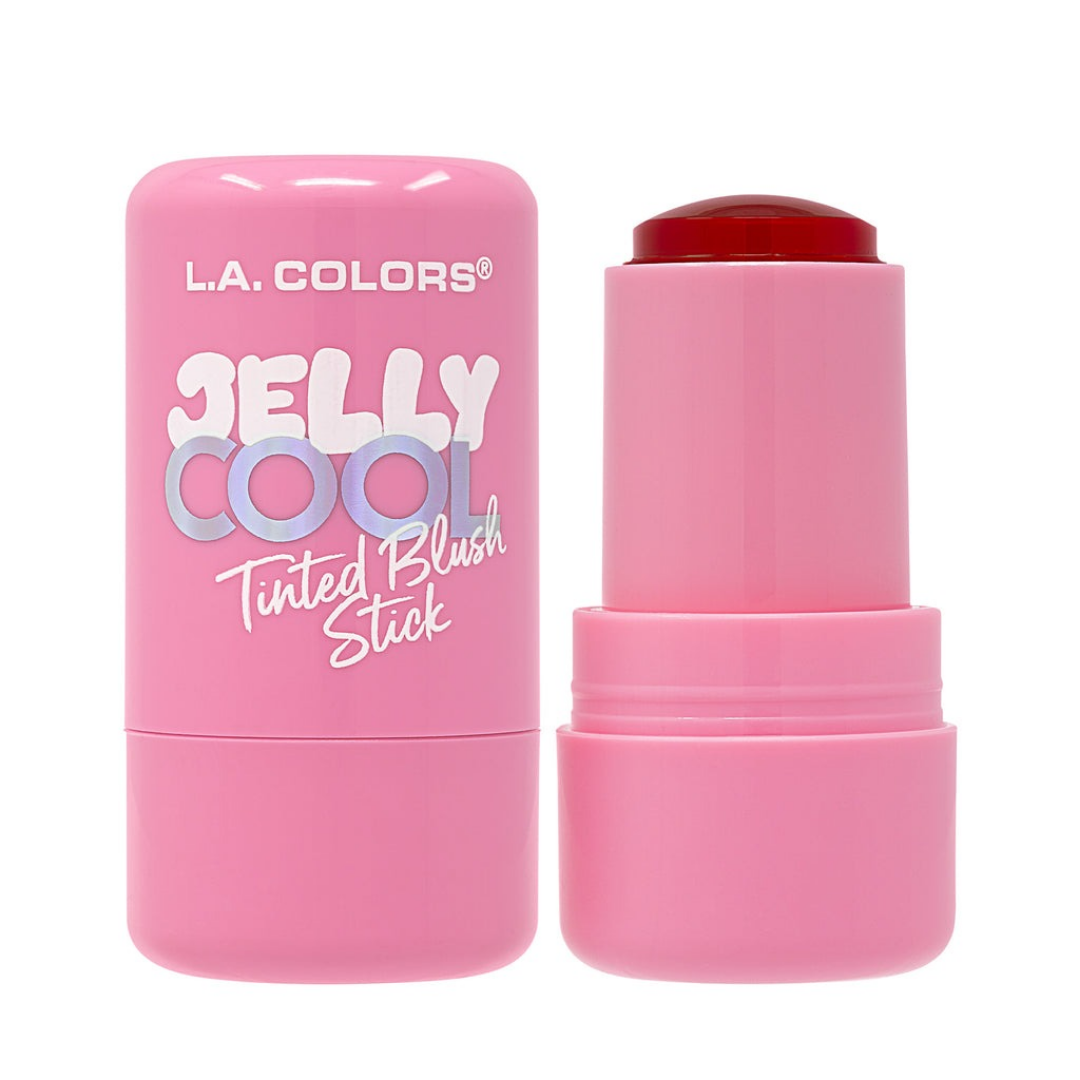 L.A. Colors Jelly Cool Blush Pop Pink rubor barra rosa vivo