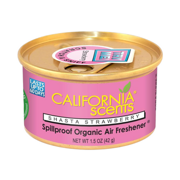 California Scents Shasta Strawberry, aromatizante para auto fresa en lata 1.5 oz