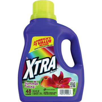XTRA Summer Fiesta Liquid Laundry Detergent 57.6oz detergente aroma verano