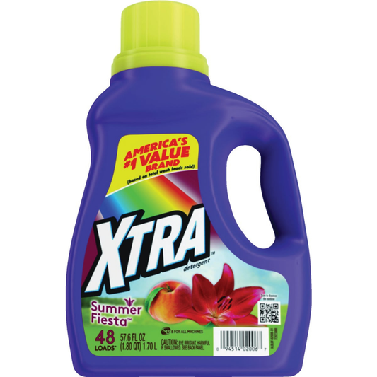 XTRA Summer Fiesta Liquid Laundry Detergent 57.6oz detergente aroma verano