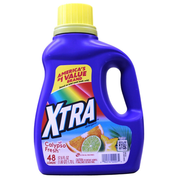 XTRA Calypso Fresh Liquid Laundry Detergent 57.6oz detergente fragancia fresca