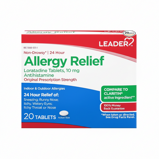 Leader Alivio para la Alergia 24 Horas Loratadina 20 comprimidos