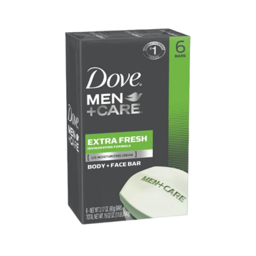 Dove Men+Care Extra Fresh Bar Soap for Men, paquete de 6 barras