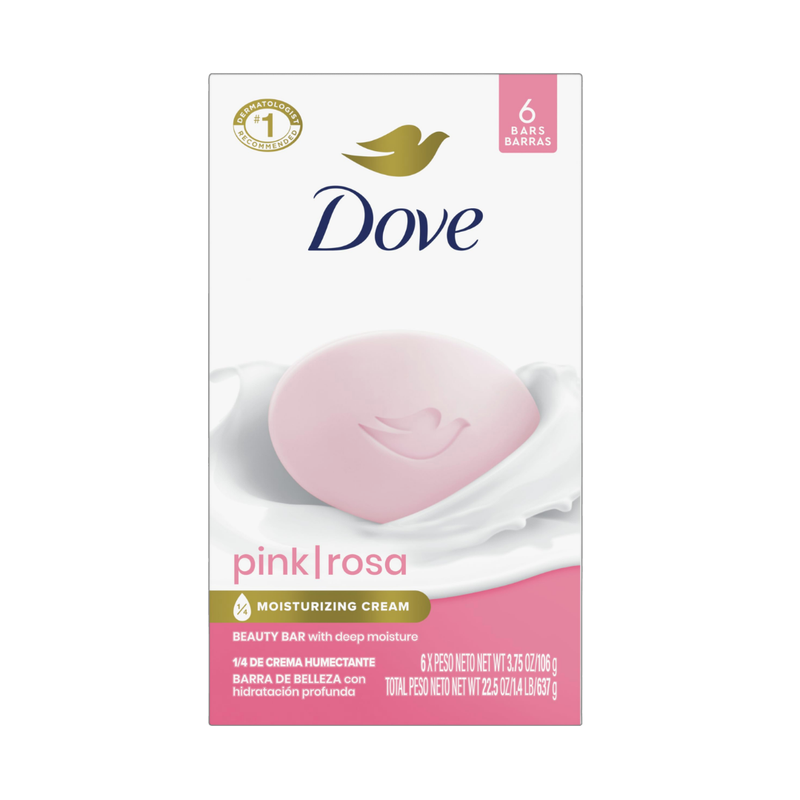 Dove Pink Beauty Bar with Deep Moisture (6 x 3.75oz)