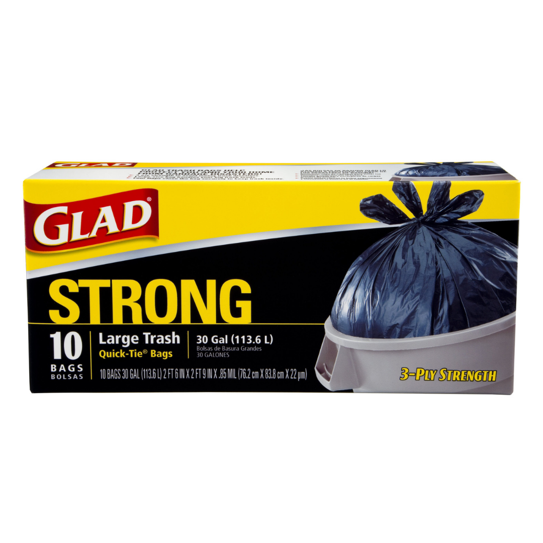 Bolsas de basura pesada Glad Strong 30 galones 10 unidades