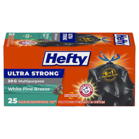 Hefty Ultra Strong White Pine Breeze bolsas de basura 30 Gal 35ct