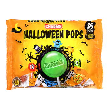 Charms Halloween Pops paletas surtidas 7.4oz, caramelos de Halloween