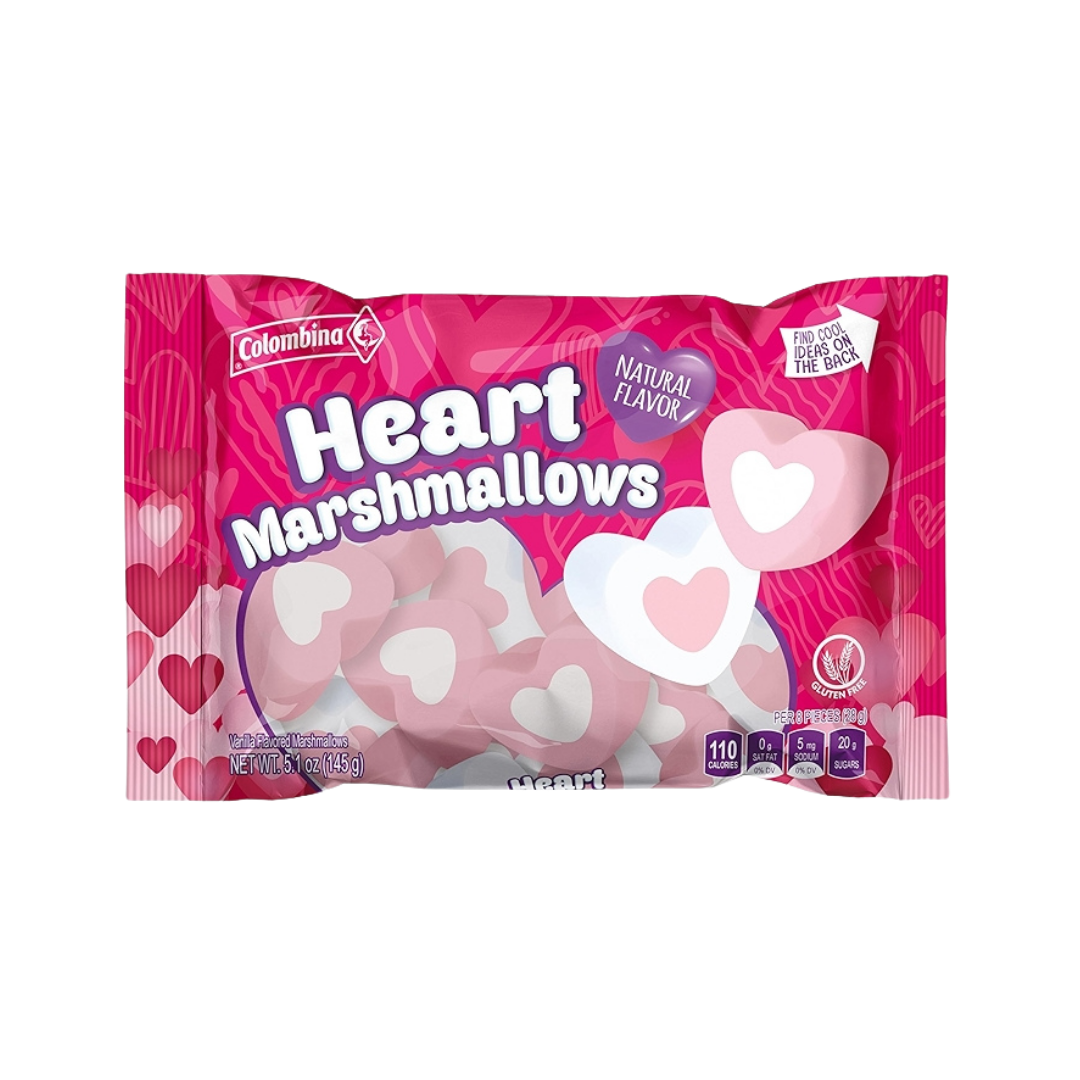 Colombina Heart Marshmallows malvaviscos de vainilla en forma de corazón