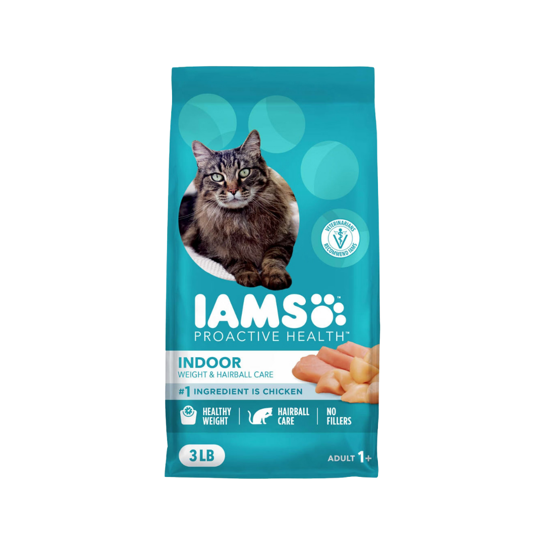IAMS Proactive Health Indoor Weight & Hairball Care comida para gato 3lb