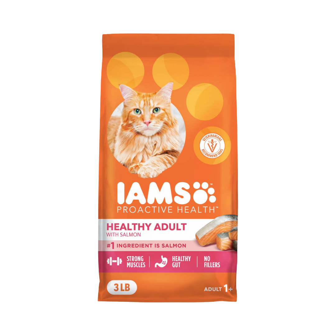 IAMS Proactive Health Healthy Adult comida para gato con salmón 3lb