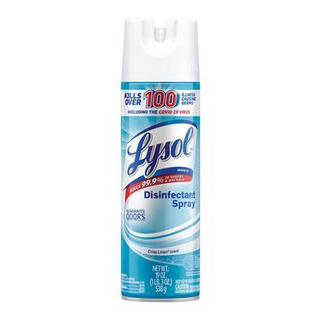 Lysol Disinfectant Spray aerosol desinfectante linen