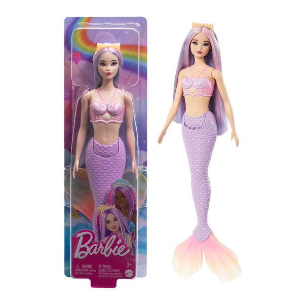 Barbie Dreamtopia Mermaid Doll with Purple Hair (Curvy)