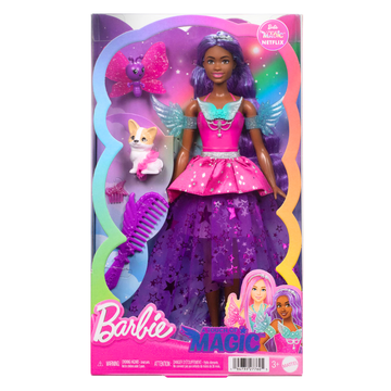 Barbie A Touch of Magic Brooklyn Doll muñeca con pelo morado y alas