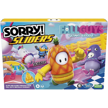 Hasbro Sorry Sliders juego de mesa Fall Guys