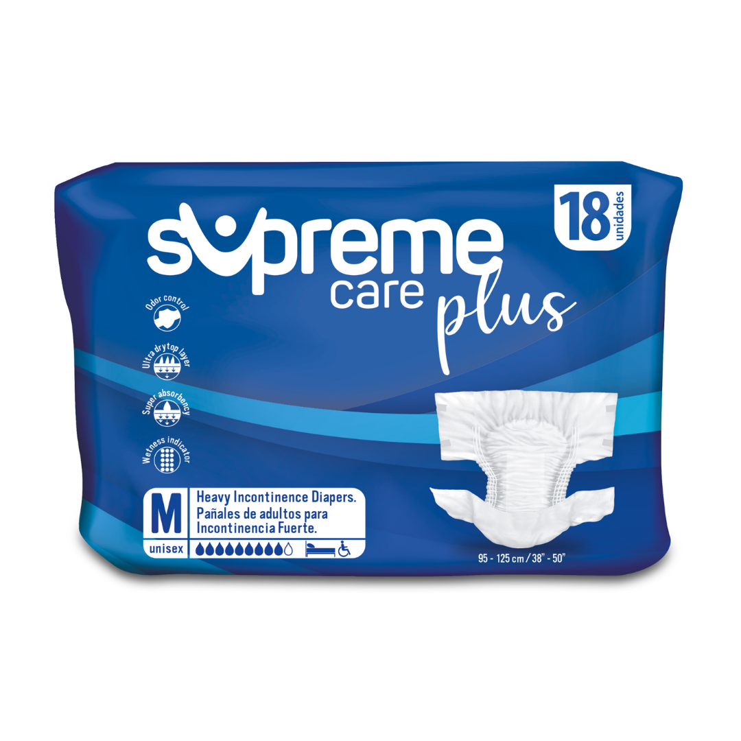 Pañales para adulto Supreme Care Plus talla Medium 18 unidades