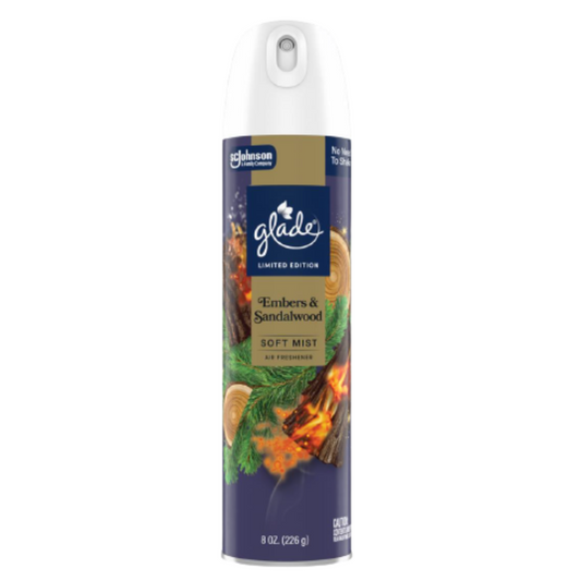 Glade Aerosol Embers & Sandalwood aromatizante 8oz