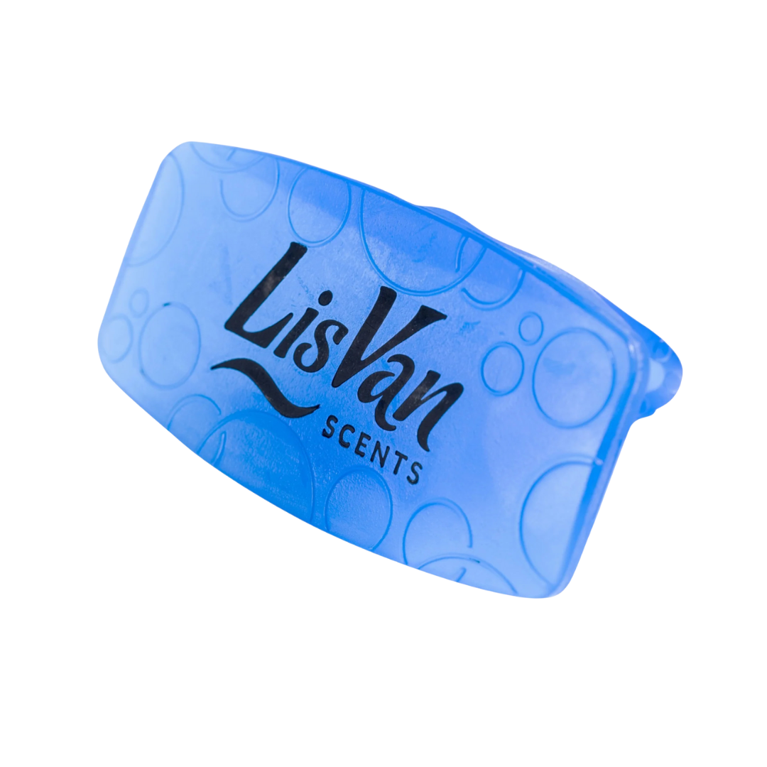 LisVan Scents Clip ambientador para auto aroma Cotton Blossom azul
