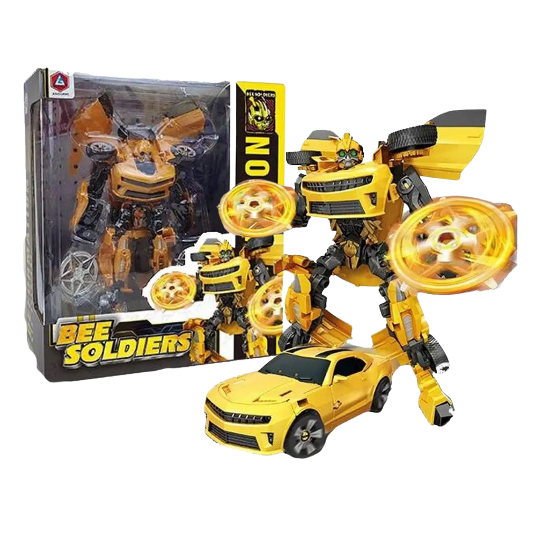 Bee Soldiers Robot Toy juguete transformable coche amarillo a robot