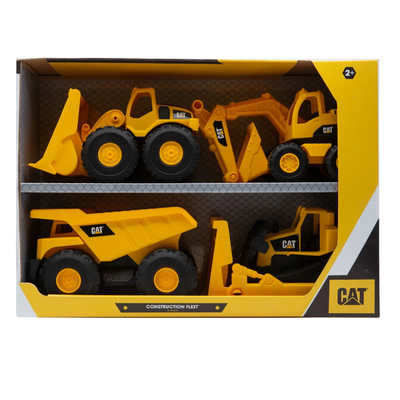 CAT Construction Fleet 4-Pack Toy Vehicles (2Y+)