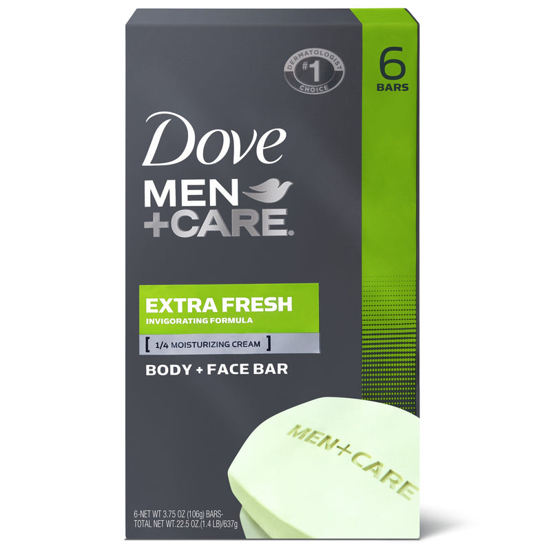 Dove Men+Care Jabón en Barra Extra Fresh para Hombres (6 x 106 g)