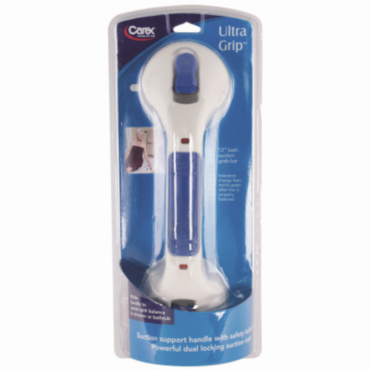Carex Ultra Grip Grab Bar White agarradera baño ventosa blanca 12 pulgadas