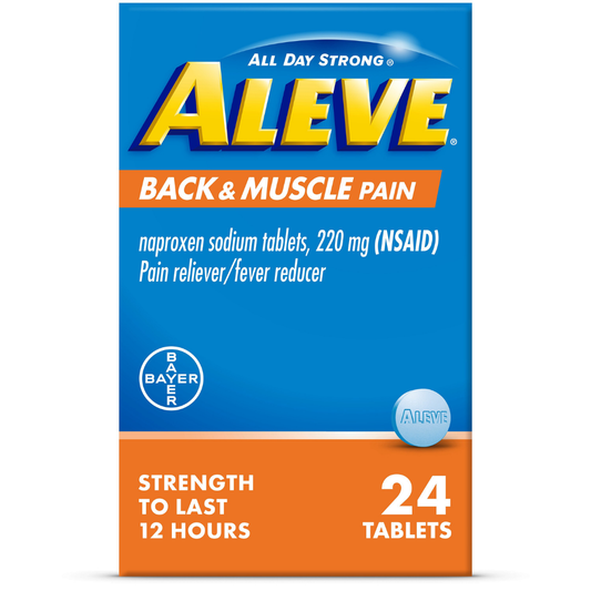 Aleve Back and Muscle Pain tabletas dolor espalda muscular 24 unidades
