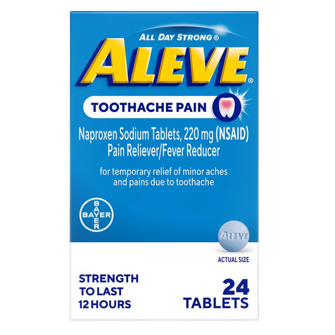 Aleve Toothache Pain Relief Tablets marca Aleve