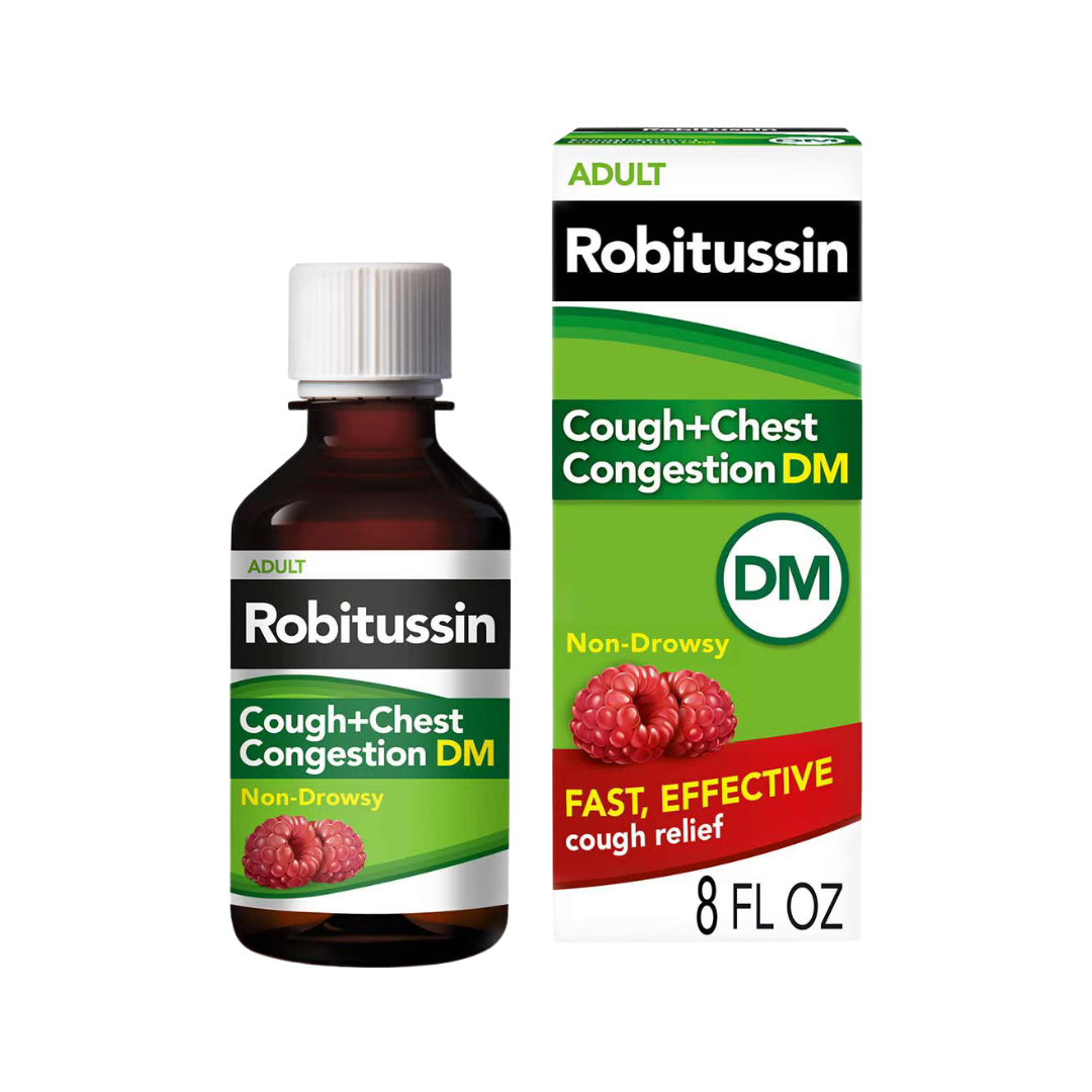 Robitussin Adult Cough + Chest Congestion DM jarabe 8oz