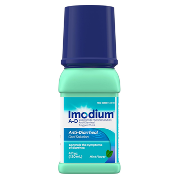 Imodium A-D Mint Liquid antidiarreico alivio rápido 4oz