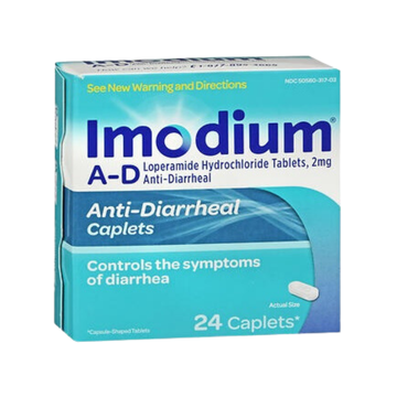 Imodium A-D caplets antidiarreico 24 ct loperamida 2 mg