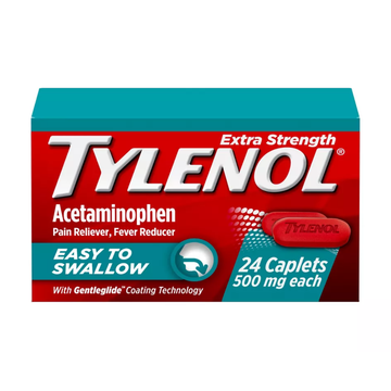 Tylenol Extra Strength Easy to Swallow Caplets alivio rápido 24ct