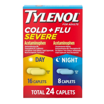 Tylenol Cold & Flu Severe Day/Night caplets 24 ct alivio completo día y noche