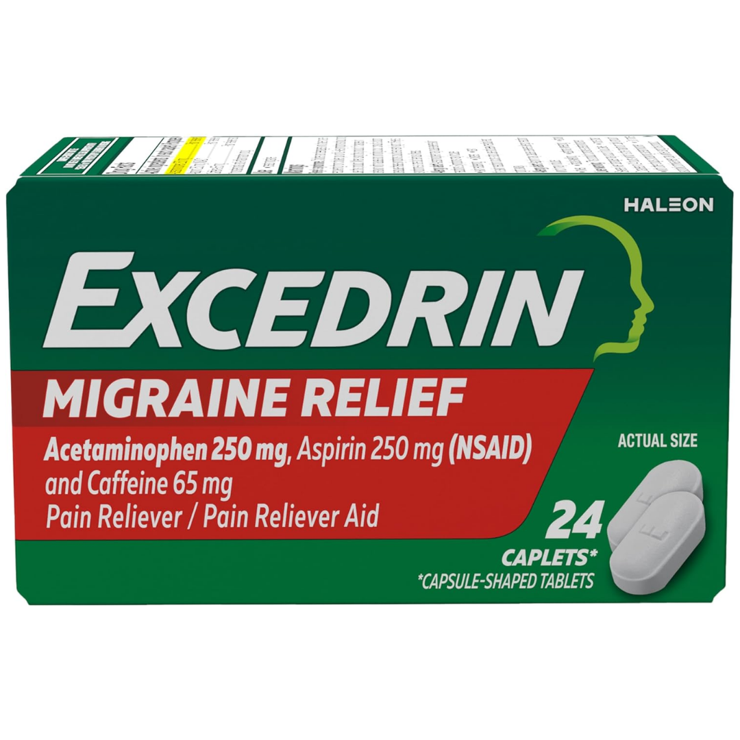 Excedrin Migraine Pain Relief Caplets alivio migraña 24ct