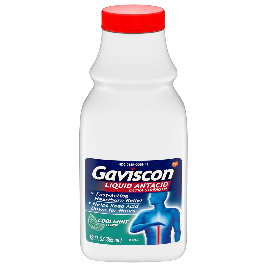 Gaviscon Extra Strength Antacid Mint Liquid acidez y reflujo 12oz